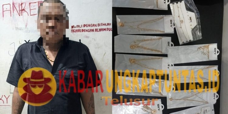 Terekam CCTV Saat Curi Aksesori di City Mall, Pria Asal Manado Dibekuk Polsek Kota Timur