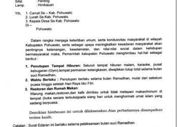 Jelang Bulan Ramadhan, Bupati Saipul Mbuinga Perintahkan Tempat Hiburan Malam  di Tutup