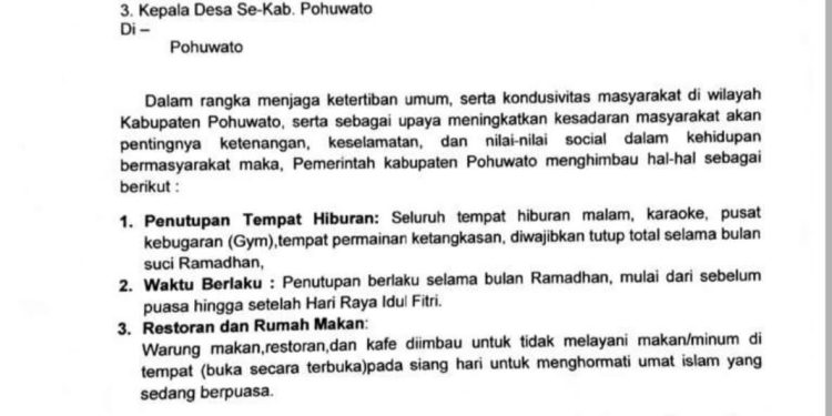 Jelang Bulan Ramadhan, Bupati Saipul Mbuinga Perintahkan Tempat Hiburan Malam di Tutup