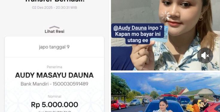 Dengan Kata “Potao”  di Mensos Keluarga Audy Dauna Tempuh Jalur Hukum